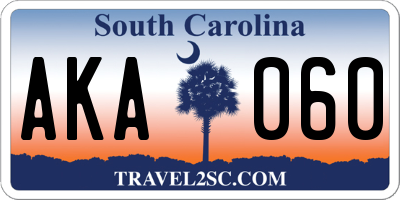 SC license plate AKA060