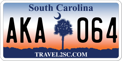 SC license plate AKA064