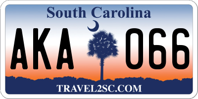 SC license plate AKA066