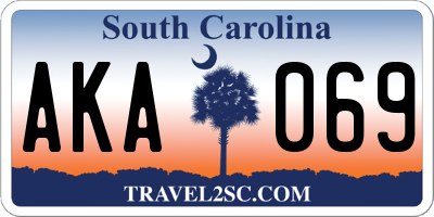 SC license plate AKA069