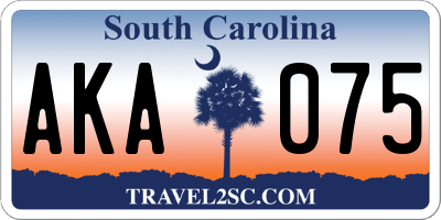 SC license plate AKA075