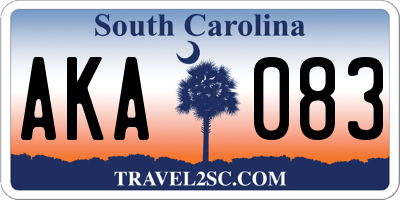 SC license plate AKA083