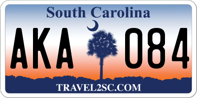 SC license plate AKA084