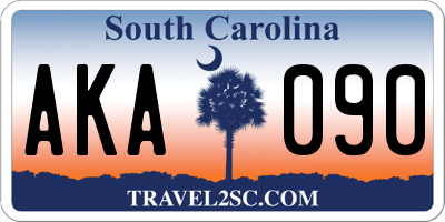 SC license plate AKA090