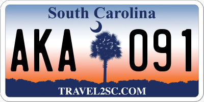 SC license plate AKA091