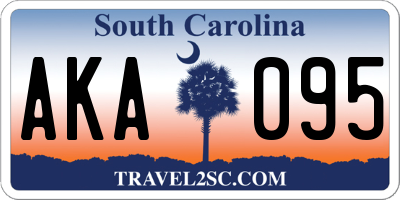SC license plate AKA095