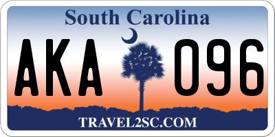 SC license plate AKA096