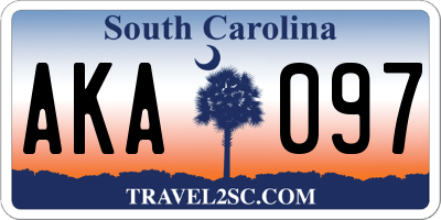 SC license plate AKA097