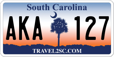 SC license plate AKA127