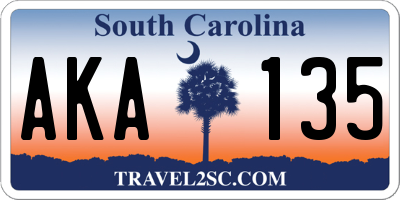 SC license plate AKA135