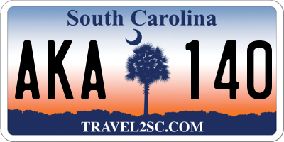 SC license plate AKA140