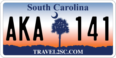 SC license plate AKA141