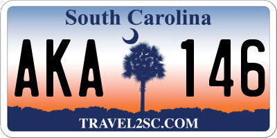 SC license plate AKA146