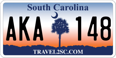 SC license plate AKA148