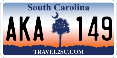 SC license plate AKA149