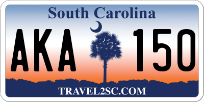 SC license plate AKA150