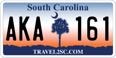 SC license plate AKA161