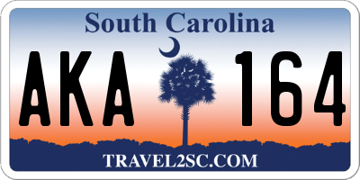 SC license plate AKA164