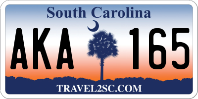 SC license plate AKA165