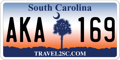 SC license plate AKA169