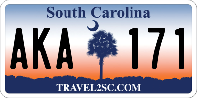 SC license plate AKA171