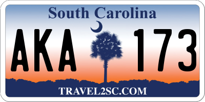 SC license plate AKA173