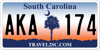 SC license plate AKA174