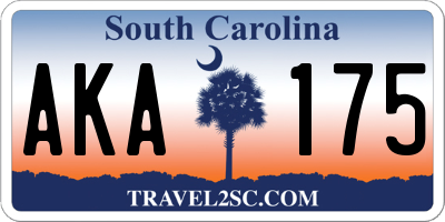 SC license plate AKA175