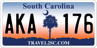 SC license plate AKA176