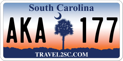SC license plate AKA177