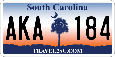 SC license plate AKA184