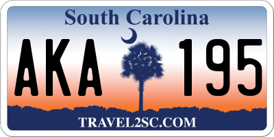 SC license plate AKA195