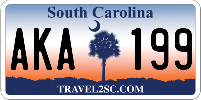 SC license plate AKA199