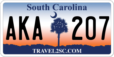 SC license plate AKA207