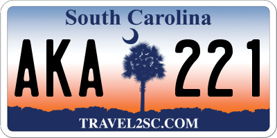 SC license plate AKA221