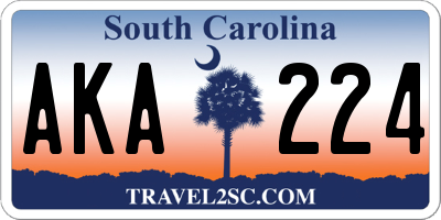 SC license plate AKA224