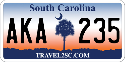SC license plate AKA235