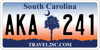 SC license plate AKA241