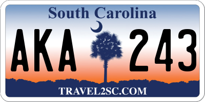 SC license plate AKA243