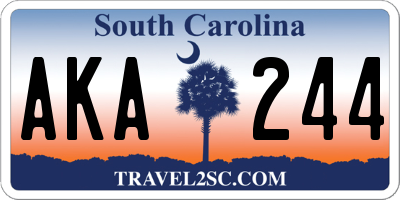 SC license plate AKA244