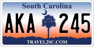 SC license plate AKA245