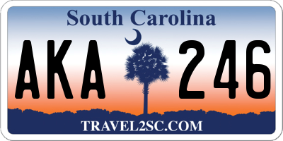 SC license plate AKA246
