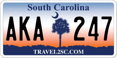 SC license plate AKA247
