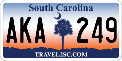 SC license plate AKA249