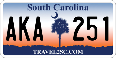 SC license plate AKA251