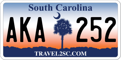 SC license plate AKA252