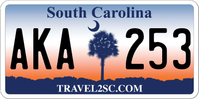 SC license plate AKA253