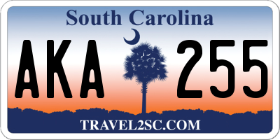 SC license plate AKA255