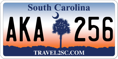 SC license plate AKA256