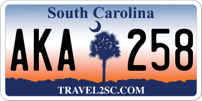 SC license plate AKA258